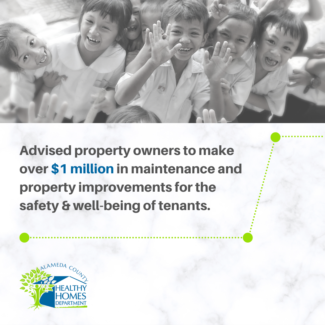 Advised property owners to make over $1 million in maintenance and property improvements for the safety and well-being of tenants